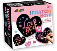 Papier à gratter Notes en forme de cœur