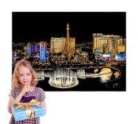 Papier à gratter - Papier à gratter - Kit d'art - Feuilles de bricolage pour - Blocs de gribouillage arc-en- pour projets de fête d'anniversaire, Halloween, Noël, scène de nuit