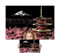 Papier à gratter - Papier à gratter - Kit d'art - Feuilles de bricolage pour - Blocs de gribouillage arc-en- pour projets de fête d'anniversaire, Halloween, Noël, scène de nuit