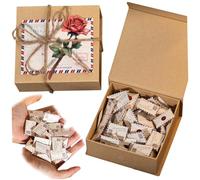 Papier à lettres d'amour, 1 lot de boîte aux lettres d'amour avec enveloppes 10, 2 x 10, 2 x 5, 1 cm, petites cartes à faire soi-même, notes, cadeaux pour lui, son jeu pour couple longue distance