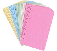 Papier À Lettres Ligné De Couleur A6 Pour Filofax-6 Trous Perforés Feuilles Mobiles Papier Ligné Rechargeable, Agenda Planner Inserts Recharges Pour Notes Meeting Travel Record 150 Feuilles/[Z235]