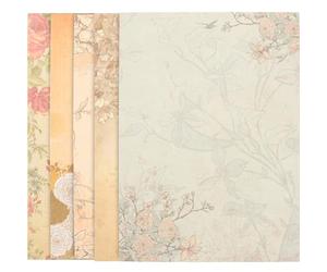 Papier à Lettres Vintage Européen Rustique, Ensemble | Papier Décoratif au Format Lettre, Écriture Fluide et Douce, pour Paroles et Notes