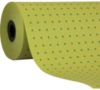 Papier à manchette Papier de soie vert mousse points 25cm 100m fleurs cadeau papier déco