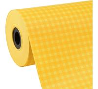 Papier à manchettes Papier de soie jaune Carreau Papier à fleurs Papier décoratif 25cm x 100m