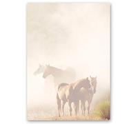 Papier à motif Animaux CHEVAUX DANS LE BROUILLARD 20 feuilles DIN A4 - Paper-Media