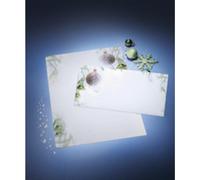 Sigel Papier à lettre Noël DP302 – branches et boule, 21×29,7 cm, 90 g/m², 25 feuilles