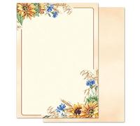 Papier à motif Fleurs & Pétales, Saisons - Été FIN DE L'ÉTÉ 100 feuilles DIN A6 - Paper-Media
