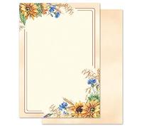 Papier à motif Fleurs & Pétales, Saisons - Été FIN DE L'ÉTÉ 50 feuilles DIN A5