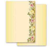 Papier à motif Fleurs & Pétales VRILLES DE ROSES 20 feuilles DIN A4 - Paper-Media