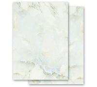 Papier à motif Marbre & Structure MARBRE VERT CLAIR 50 feuilles DIN A5 - Paper-Media