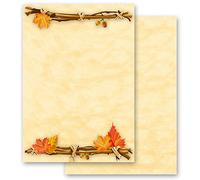 Papier à motif Saisons - Automne OR L?AUTOMNE 20 feuilles DIN A4 - Paper-Media