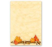 Papier à motif Saisons - Automne OR L?AUTOMNE 50 feuilles DIN A5 - Paper-Media