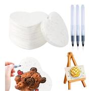 Papier à peindre interactif, toile à dessin pour, feuille d'activité de 12 x 12 pouces avec stylos éponge, ensemble d'art portable, accessoire créatif avec un design facile à nettoyer, outil é