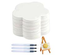 Papier à peindre interactif, toile à dessin pour, feuille d'activité de 12 x 12 pouces avec stylos éponge, ensemble d'art portable, accessoire créatif avec un design facile à nettoyer, outil é