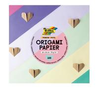 Papier à Plier - FOLIA - Pastel - 100 feuilles - 70 g/m² - 10 couleurs - Idéal pour origami