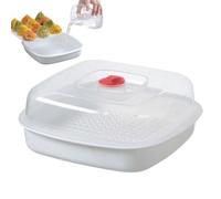 Papier à vapeur micro-ondes - panier de cuisine de qualité alimentaire pour la cuisson rapide en bonne santé, légumes fumantes, poisson, riz, petits pains avec couvercle, fonction micro-ondes pour la