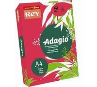 Rey Adagio - Lisse - 140 micromètres - rouge intense - A3 (297 x 420 mm) - 80 g/m² - 500 feuille(s) ramette - papier pour reprographie (pack de 5) G