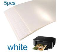 Papier A4 Blanc Clair Pour Décalcomanie À Jet D'encre, Papier De Transfert À Glissière D'eau, Outil De Motif De Vêtements Pour Bricolage, 5 Pièces