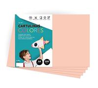 Papier A4 coloré intense m-office, 50 feuilles saumon, 180g, pour artisanat et impression créative