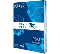 Papier A4 Multiusage Premium 250 Feuilles 80G Pour Imprimantes Laser, Jet D'Encre Et Photocopieurs, Pour Bureau Et Maison (A4, 250 Feuilles)