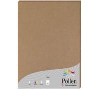 Clairefontaine 29205C - Étui de 25 Feuilles - Format A4 (21x29,7cm) - 210g/m² - Coloris Kraft - Papier d'Invitation Evènements et Correspondance - Gamme Pollen - Papier Premium Lisse