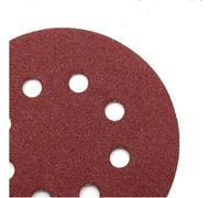 Papier abrasif, 100 pièces disques de ponçage papier verre adhésif crochet et boucle 5 pouces 8 trous ponceuse orbitale aléatoire 60-2000 feuilles abrasives(180 Grits)