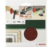 Papier abrasif pour plateau de ponçage non perforé Bosch Accessories 2609256B47 Grain 60, 120, 180 (Ø) 125 mm 1 set