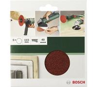 Papier abrasif pour plateau de ponçage non perforé Bosch Accessories 2609256B47 Grain 60, 120, 180 (Ø) 125 mm 1 set