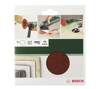 Papier abrasif pour plateau de ponçage non perforé Bosch Accessories 2609256B47 Grain 60, 120, 180 (Ø) 125 mm 1 set