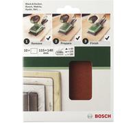 Papier abrasif pour ponceuse vibrante non perforé Bosch Accessories 2609256B15 Grain 60 (L x l) 140 mm x 115 mm 10 pc(s)