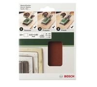 Papier abrasif pour ponceuse vibrante non perforé Bosch Accessories 2609256B17 Grain 240 (L x l) 140 mm x 115 mm 10 pc(s)