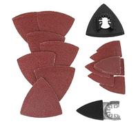 Papier abrasif triangulaire 82 pièces Kit de ponçage multifonction pour scie oscillante pour bois, plastique, métal souple, nettoyage et polissage