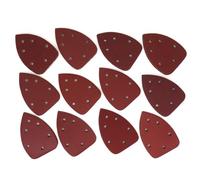 Papier abrasif triangulaire à boucle, Feuilles de papier de verre triangulaires 140x98mm, 6 trous, crochet et boucle pré-perforés, grain 40-1000, 25 pièces(400 Grit)