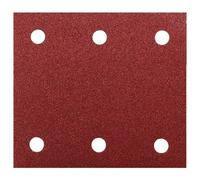 Papier abrasif velcro 114 x 102 mm (6 ouvertures) grain, 80, 10pièces Makita P-33102