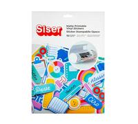 Papier adhésif imprimable Siser A4 - 10 feuilles de vinyle mat pour autocollants - Papier adhésif imperméable compatible avec les imprimantes à jet d'encre et les machines de découpe