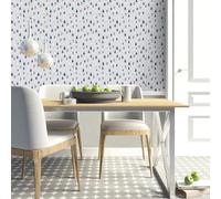 Papier Adhesif pour Meuble Bonhomme De Neige Bleu Revetement Adhesif Meuble Imperméable Vinyle Cuisine Porte Salon Chambre Mur Décoration Papier Peint Autocollant 45x300 cm/1 rouleau