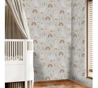 Papier Adhesif pour Meuble Feuilles D'Orange Arc-En-Ciel Revetement Adhesif Meuble Imperméable Vinyle Cuisine Porte Salon Chambre Mur Décoration Papier Peint Autocollant 38.6x120.6 cm