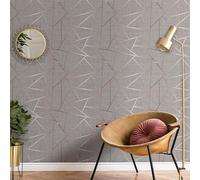 Papier Adhesif pour Meuble Géométrique Or Rose Papier Peint Adhesif Mural Vinyle Papier Collant pour Meuble Imperméable Papier Peint Autocollant Mur Papier Peint Adhesif 1P (40x250 cm)