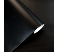 Papier Adhesif pour Meuble Noir Mat Film Adhesif pour Mur Cuisine Fenêtre Toilette Cristal Vinyle Decoratif Impermeable Stickers Meubles 40x300 cm