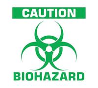 Papier adhésif pour stickers muraux Attention aux risques biologiques créatifs 36x36.1cm N'abîme pas le mur Vert