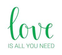 Papier adhésif pour stickers muraux Des mots d'amour écrits à la main, c'est tout ce dont vous avez besoin. 67.2x75cm Fourni avec un kit de film de transfert Vert