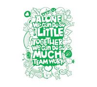 Papier adhésif pour stickers muraux Gribouiller seul, on peut faire un petit peu inspirant 34x47.5cm Ne se décolle pas Vert