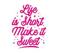 Papier adhésif pour stickers muraux La vie est courte, alors profitez-en ! Citations inspirantes 40x50.7cm Décoration de magasin RoseRouge