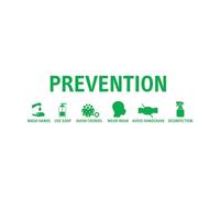 Papier adhésif pour stickers muraux Prévention du coronavirus Lavez-vous les mains 25x88cm Stickers pour vitres Vert