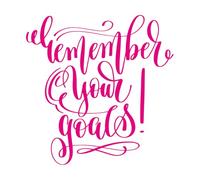 Papier adhésif pour stickers muraux Souviens-toi de tes objectifs (citation positive manuscrite) 67.2x68.2cm Étanche RoseRouge