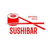 Papier adhésif pour stickers muraux Sushibar Original Taste Restaurant de cuisine japonaise 54x101.1cm Décoration artistique Rouge