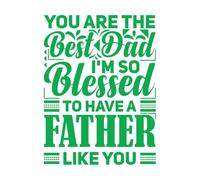 Papier adhésif pour stickers muraux Tu es le meilleur papa, je suis tellement chanceuse d'avoir un père comme toi 60.8x81.4cm Décoration de carrosserie Vert