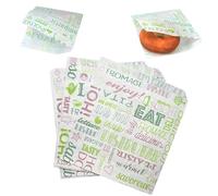 Papier Alimentaire Anti-graisse 200 Pièces 19X17cm Lettre Verte Wrap Paper Durable Résistant à L'humidité et à La Graisse Sac en Papier pour Sandwiches Hamburgers Collations