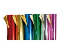 PAPIER ALUMINIUM, 50 rouleaux double face 90g/m² au format 80x50cm (en présentoir) - Assortiment