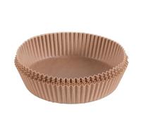 Papier antiadhésif for friteuse à Air, papier de cuisson rond for, accessoires cuisine, 50/100 pièces(Brown 100Pc-16cm pro)
